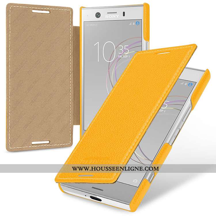 Étui Sony Xperia Xz1 Compact Protection Cuir Véritable Incassable Rouge Housse Téléphone Portable