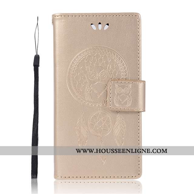 Étui Sony Xperia Xz1 Compact Protection Portefeuille Or Incassable Coque Téléphone Portable Doré