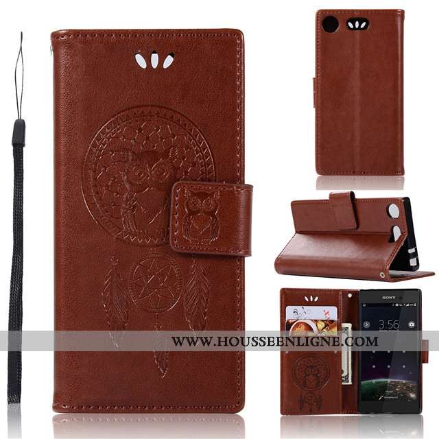 Étui Sony Xperia Xz1 Compact Protection Portefeuille Or Incassable Coque Téléphone Portable Doré