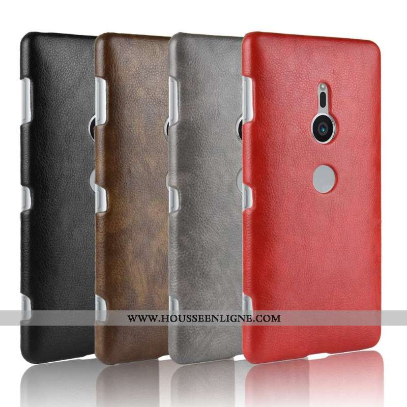 Étui Sony Xperia Xz2 Cuir Modèle Fleurie Incassable Protection Coque Rouge