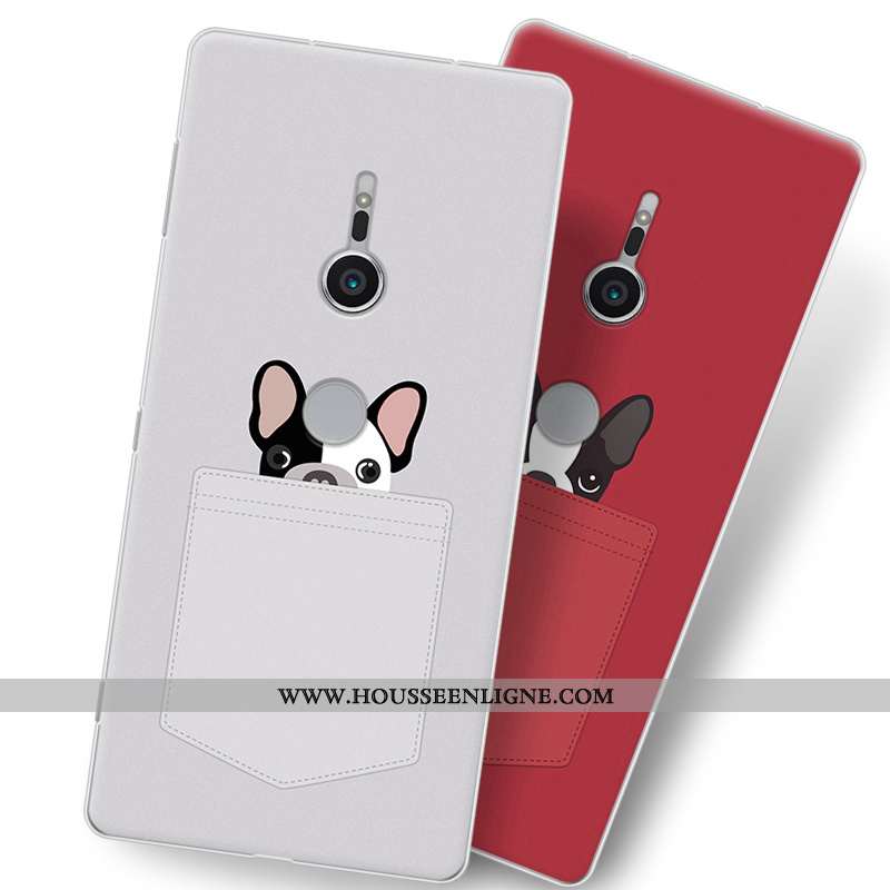Étui Sony Xperia Xz2 Fluide Doux Protection Tout Compris Téléphone Portable Dessin Animé Gris