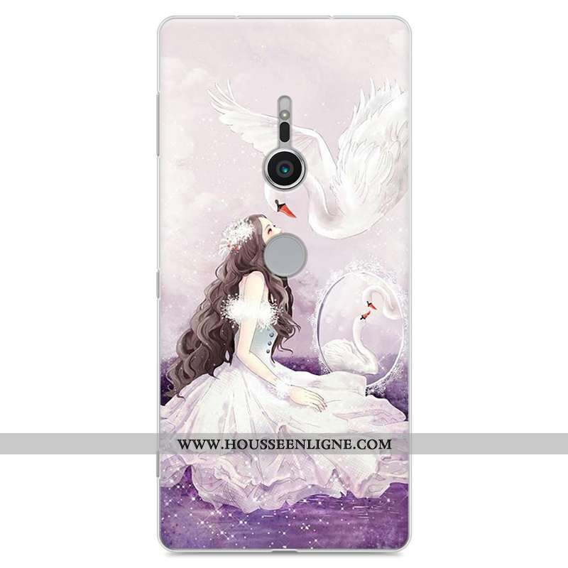 Étui Sony Xperia Xz2 Fluide Doux Protection Tout Compris Téléphone Portable Dessin Animé Gris