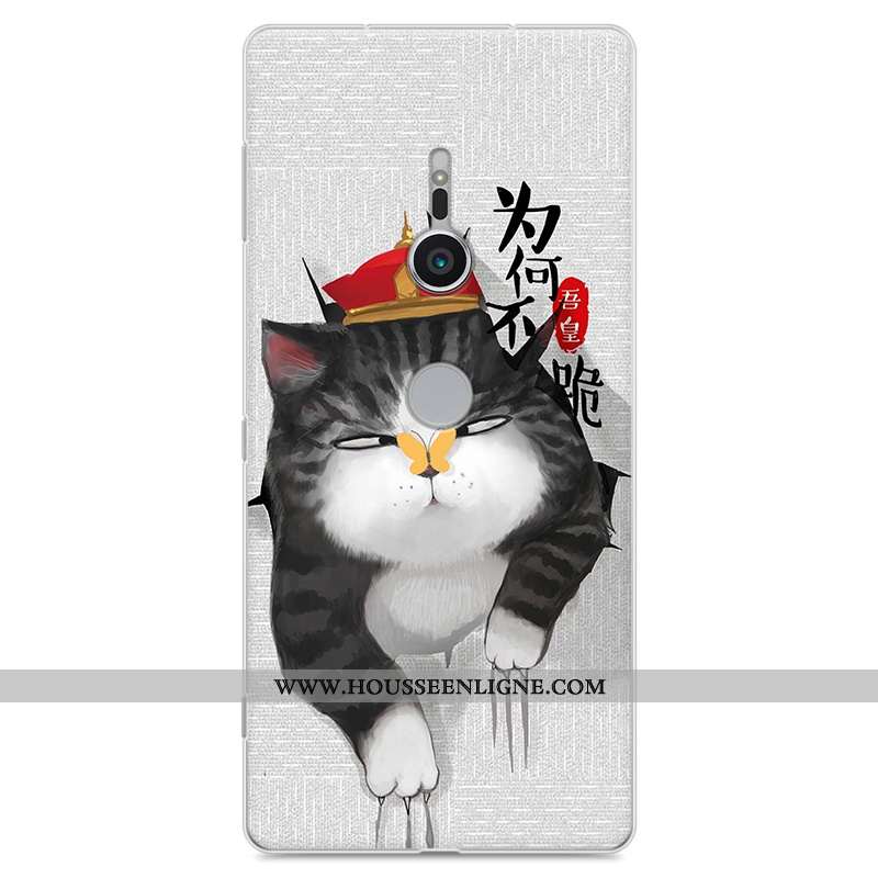 Étui Sony Xperia Xz2 Fluide Doux Protection Tout Compris Téléphone Portable Dessin Animé Gris