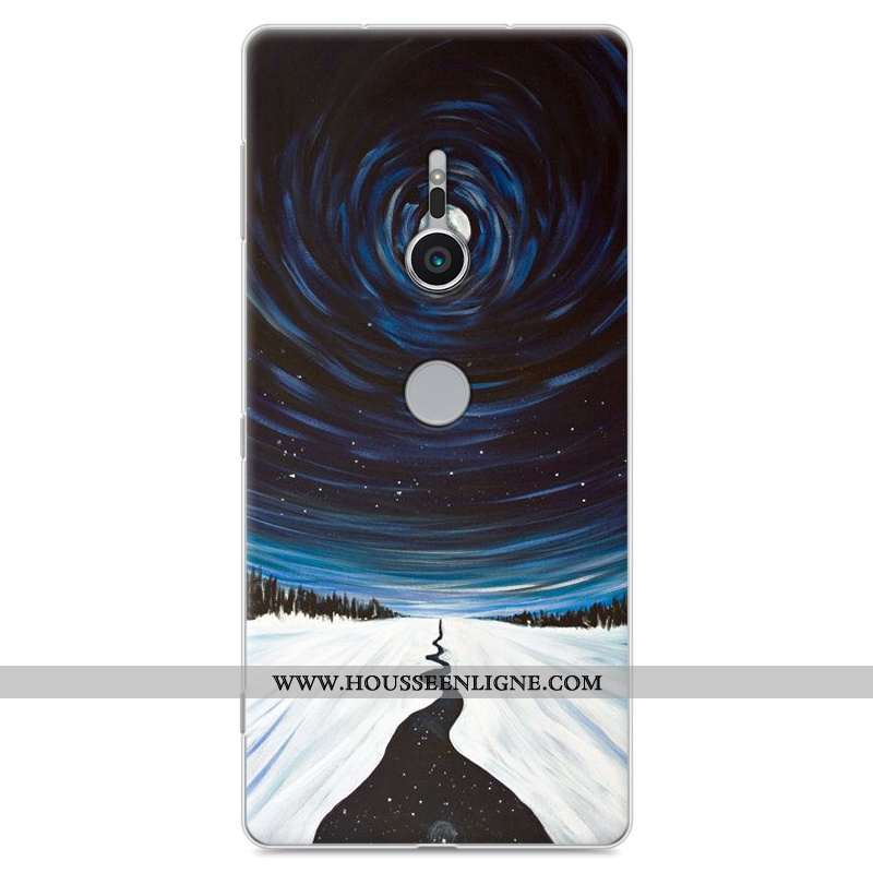 Étui Sony Xperia Xz2 Fluide Doux Protection Tout Compris Téléphone Portable Dessin Animé Gris