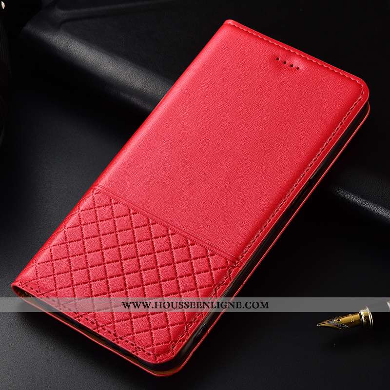 Étui Sony Xperia Xz2 Premium Cuir Protection Rouge Véritable Housse Coque Luxe
