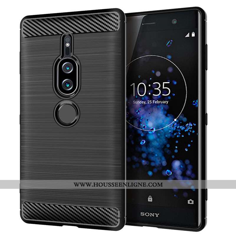 Étui Sony Xperia Xz2 Premium Personnalité Tendance Rouge Délavé En Daim Téléphone Portable Business