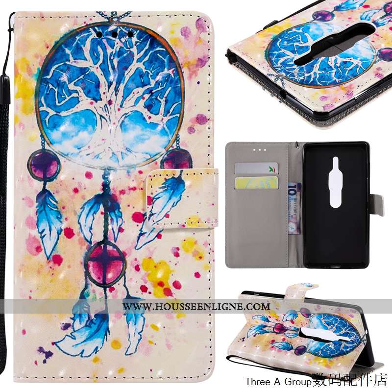 Étui Sony Xperia Xz2 Premium Protection Cuir Silicone Blanc Téléphone Portable Coque Blanche