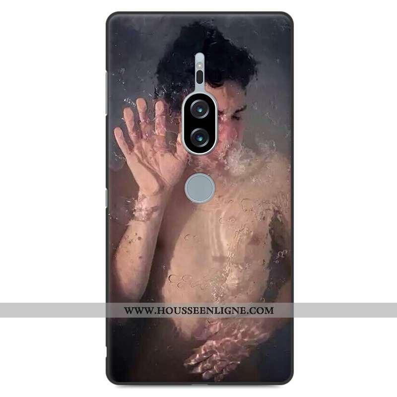 Étui Sony Xperia Xz2 Premium Protection Fluide Doux Jaune Téléphone Portable Incassable Coque