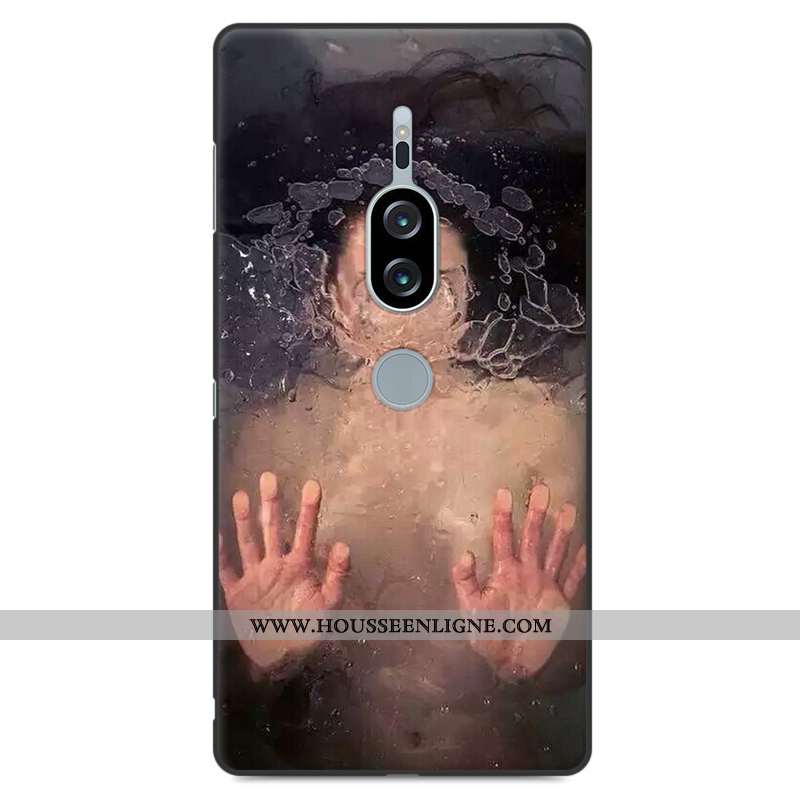 Étui Sony Xperia Xz2 Premium Protection Fluide Doux Jaune Téléphone Portable Incassable Coque