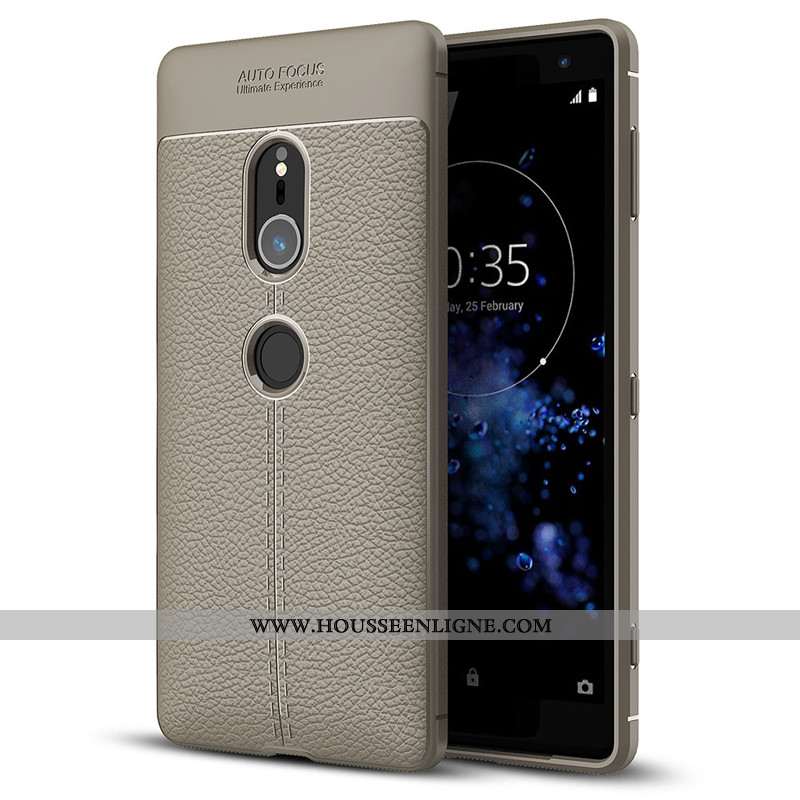 Étui Sony Xperia Xz2 Protection Fluide Doux Silicone Noir Téléphone Portable Tout Compris