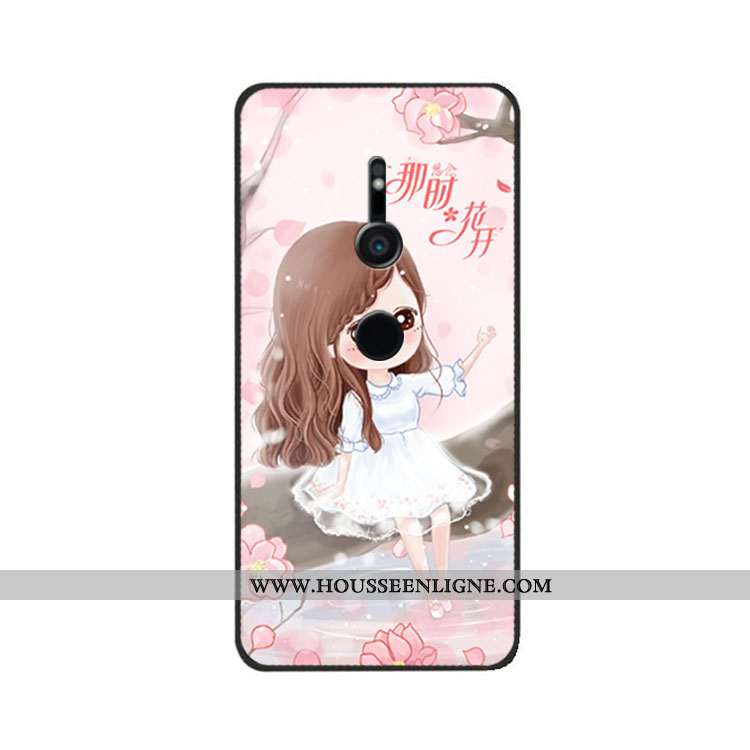 Étui Sony Xperia Xz3 Créatif Tendance Téléphone Portable Fluide Doux Silicone Personnalité Rose