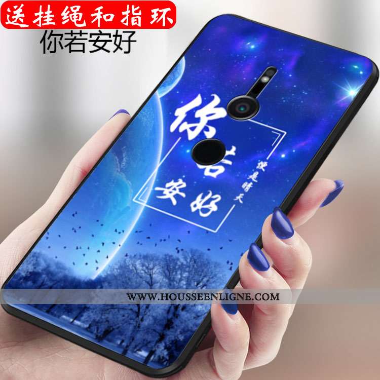 Étui Sony Xperia Xz3 Créatif Tendance Téléphone Portable Fluide Doux Silicone Personnalité Rose