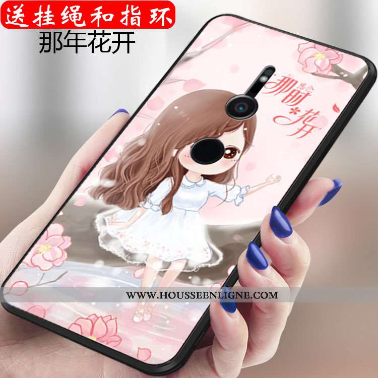 Étui Sony Xperia Xz3 Créatif Tendance Téléphone Portable Fluide Doux Silicone Personnalité Rose