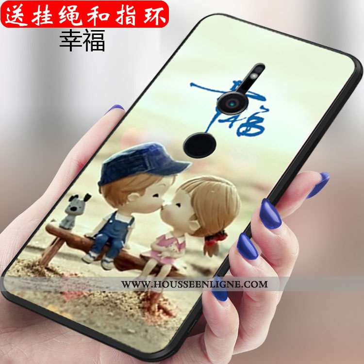 Étui Sony Xperia Xz3 Créatif Tendance Téléphone Portable Fluide Doux Silicone Personnalité Rose