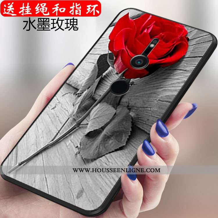 Étui Sony Xperia Xz3 Créatif Tendance Téléphone Portable Fluide Doux Silicone Personnalité Rose