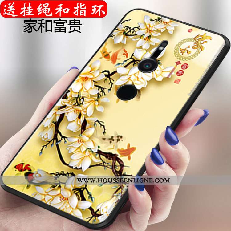 Étui Sony Xperia Xz3 Créatif Tendance Téléphone Portable Fluide Doux Silicone Personnalité Rose