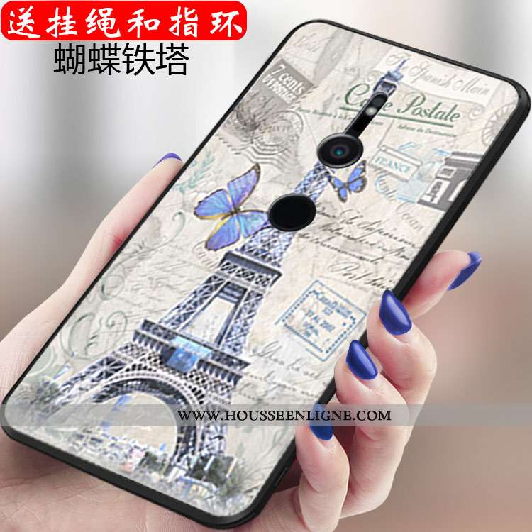 Étui Sony Xperia Xz3 Créatif Tendance Téléphone Portable Fluide Doux Silicone Personnalité Rose