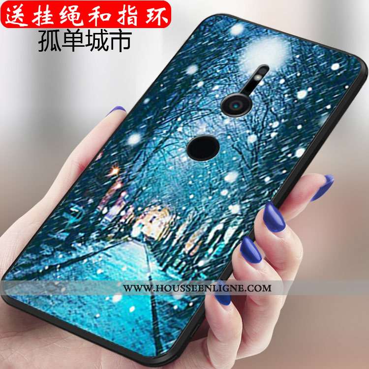 Étui Sony Xperia Xz3 Créatif Tendance Téléphone Portable Fluide Doux Silicone Personnalité Rose