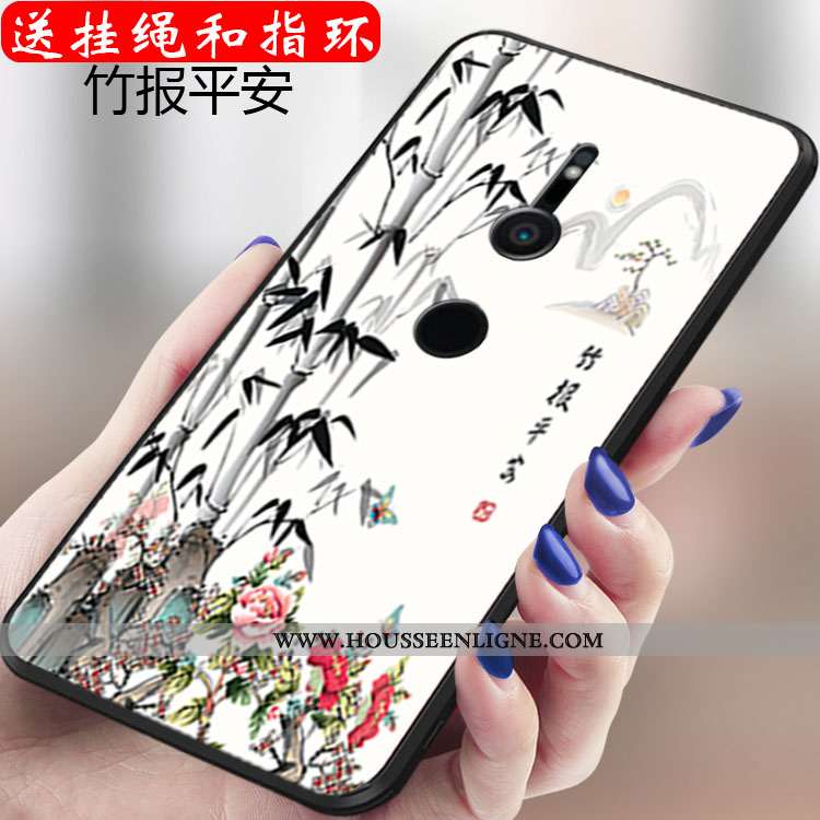 Étui Sony Xperia Xz3 Créatif Tendance Téléphone Portable Fluide Doux Silicone Personnalité Rose