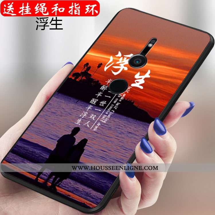 Étui Sony Xperia Xz3 Créatif Tendance Téléphone Portable Fluide Doux Silicone Personnalité Rose