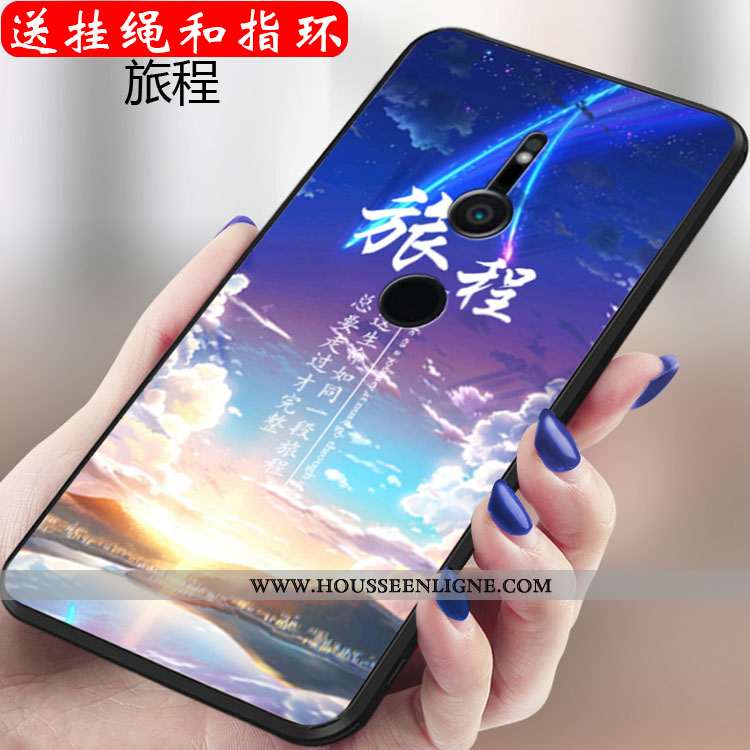 Étui Sony Xperia Xz3 Créatif Tendance Téléphone Portable Fluide Doux Silicone Personnalité Rose