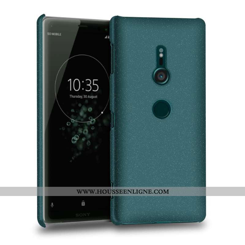 Étui Sony Xperia Xz3 Délavé En Daim Protection Coque Téléphone Portable Vert Verte