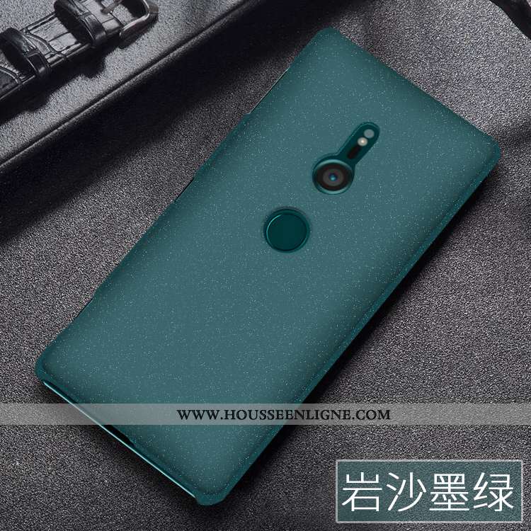 Étui Sony Xperia Xz3 Délavé En Daim Protection Coque Téléphone Portable Vert Verte