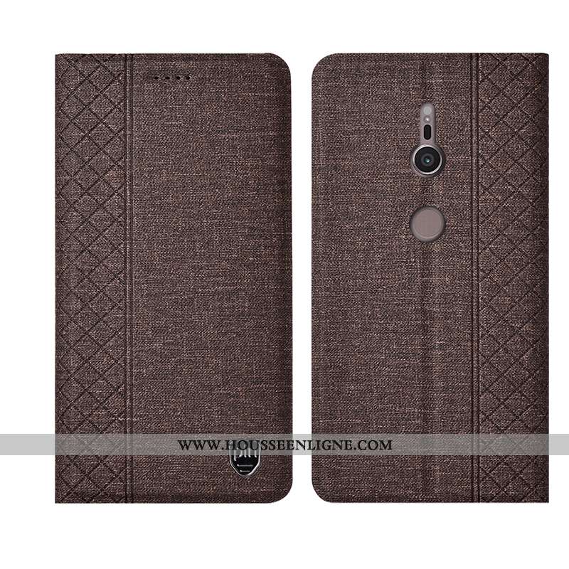 Étui Sony Xperia Xz3 Fluide Doux Silicone Cuir Incassable Cuir Véritable Housse Noir