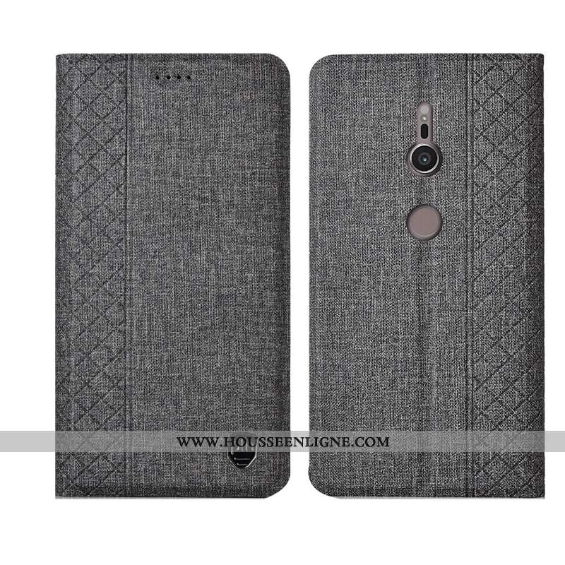 Étui Sony Xperia Xz3 Fluide Doux Silicone Cuir Incassable Cuir Véritable Housse Noir