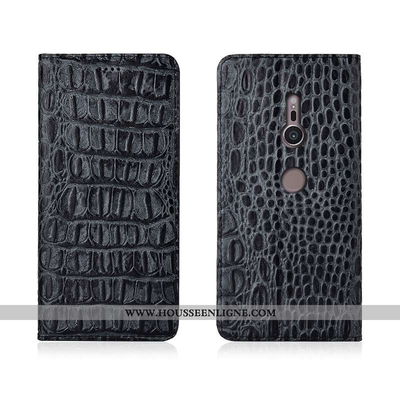 Étui Sony Xperia Xz3 Fluide Doux Silicone Incassable Cuir Véritable Protection Nouveau Khaki