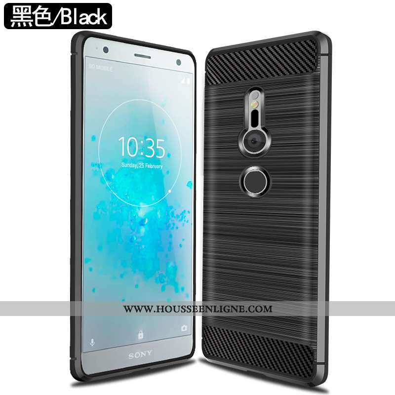 Étui Sony Xperia Xz3 Fluide Doux Silicone Tout Compris Incassable Noir Téléphone Portable