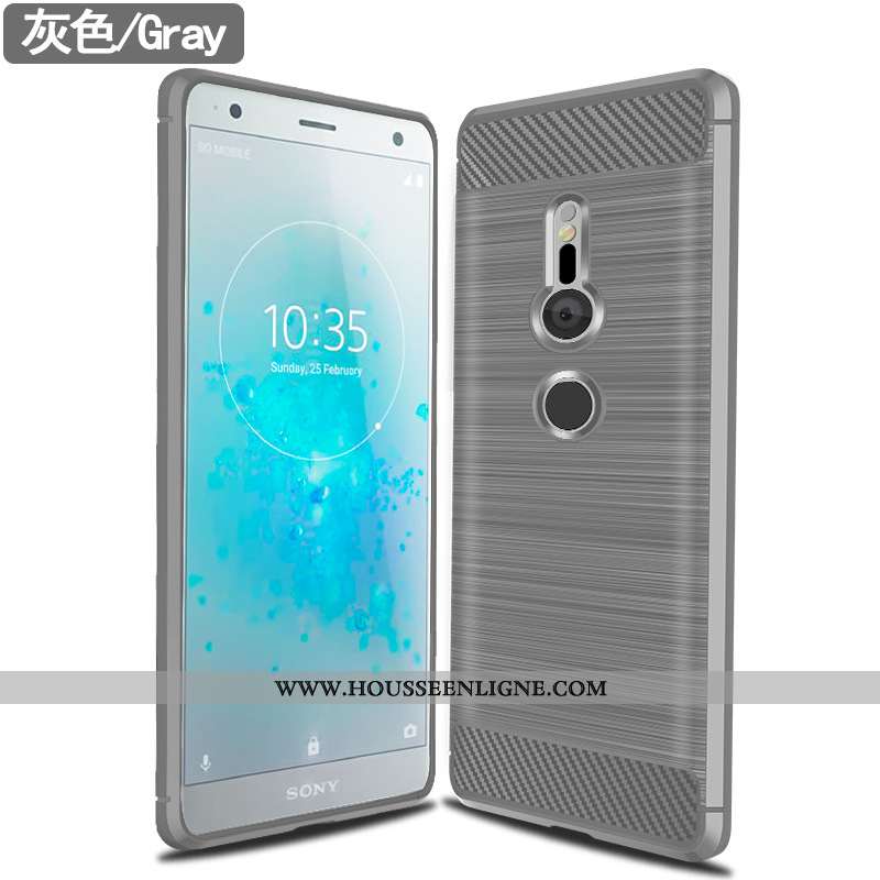 Étui Sony Xperia Xz3 Fluide Doux Silicone Tout Compris Incassable Noir Téléphone Portable