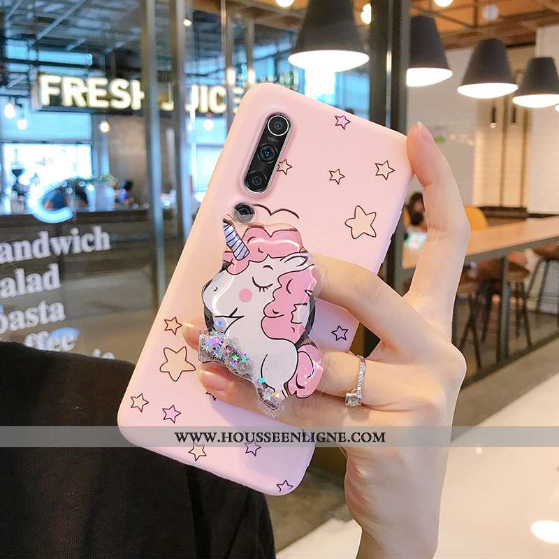 Étui Xiaomi Mi 10 Charmant Fluide Doux Silicone Coque Dessin Animé Bleu Quicksand