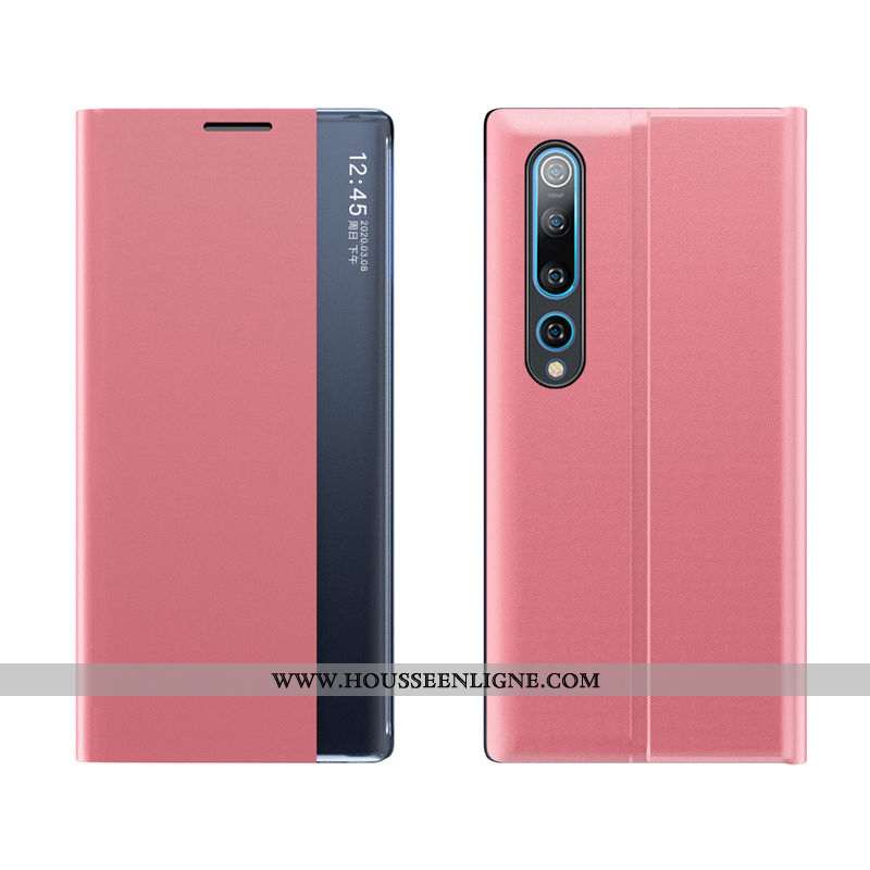 Étui Xiaomi Mi 10 Cuir Argent Dormance Petit Coque Housse