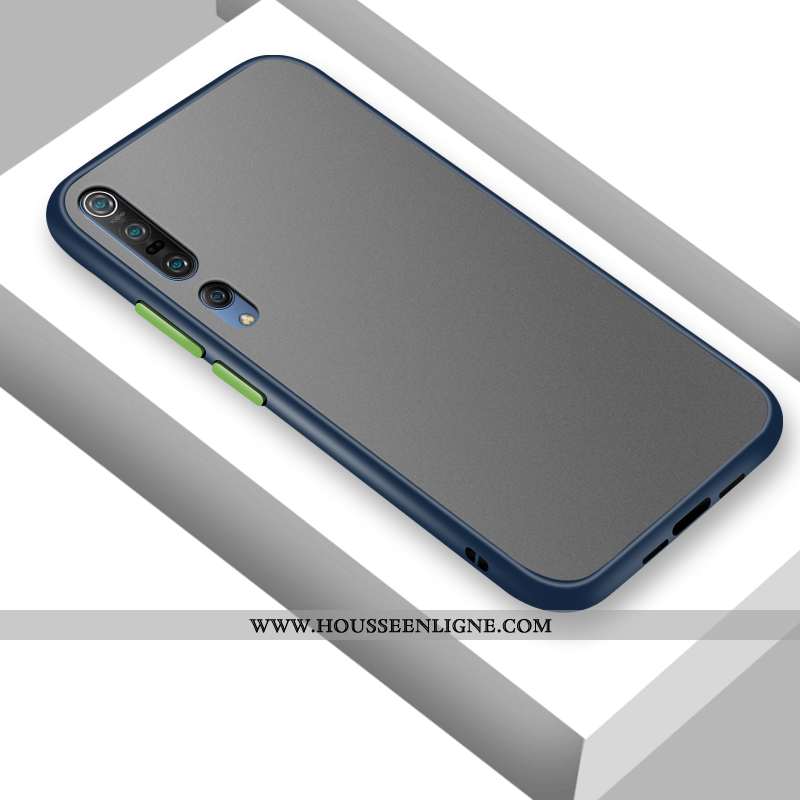 Étui Xiaomi Mi 10 Délavé En Daim Personnalité Fluide Doux Vert Coque Silicone Incassable Verte