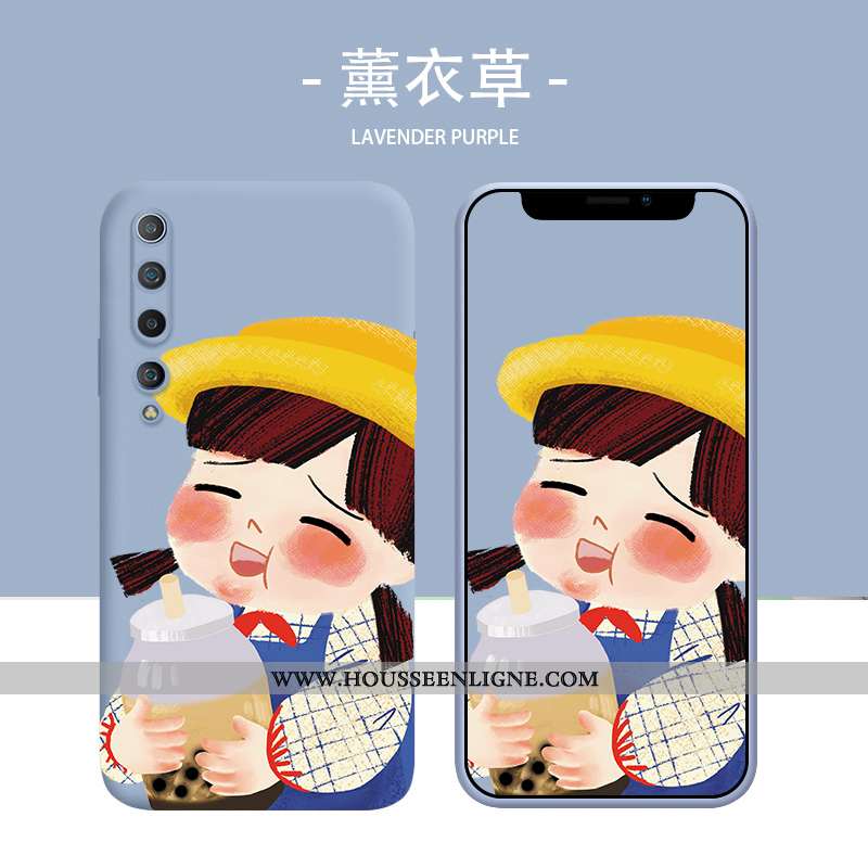 Étui Xiaomi Mi 10 Fluide Doux Silicone Vert Charmant Coque Rouge Petit Verte