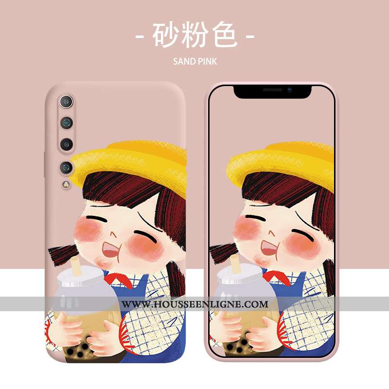 Étui Xiaomi Mi 10 Fluide Doux Silicone Vert Charmant Coque Rouge Petit Verte