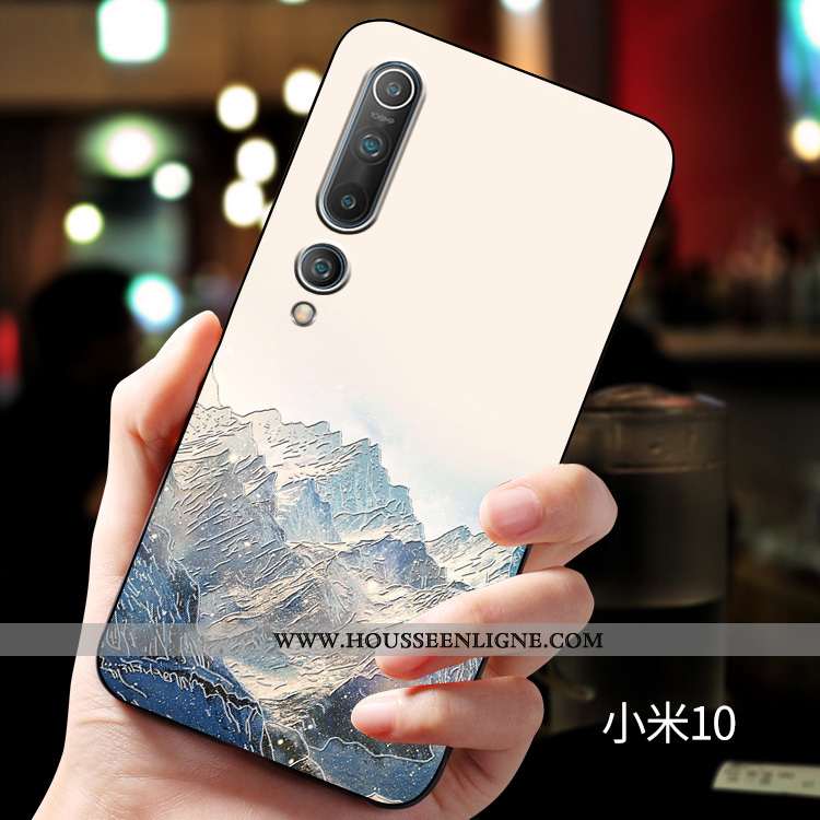 Étui Xiaomi Mi 10 Gaufrage Tendance Téléphone Portable Personnalisé Personnalité Délavé En Daim Inca