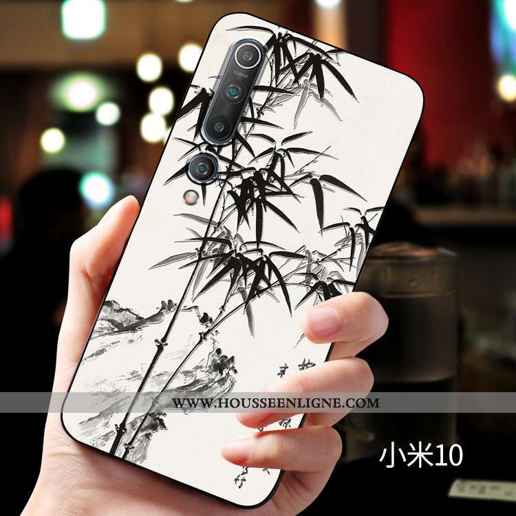 Étui Xiaomi Mi 10 Gaufrage Tendance Téléphone Portable Personnalisé Personnalité Délavé En Daim Inca