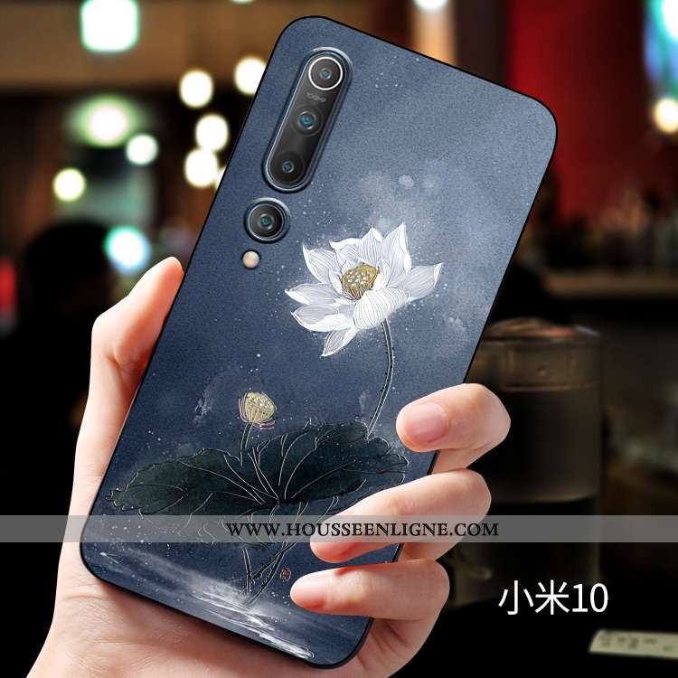 Étui Xiaomi Mi 10 Gaufrage Tendance Téléphone Portable Personnalisé Personnalité Délavé En Daim Inca