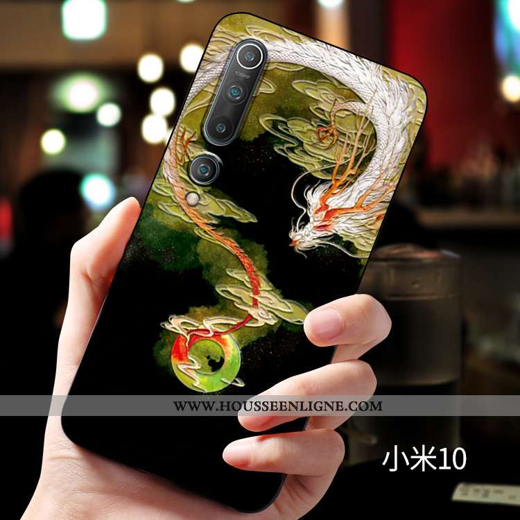 Étui Xiaomi Mi 10 Gaufrage Tendance Téléphone Portable Personnalisé Personnalité Délavé En Daim Inca