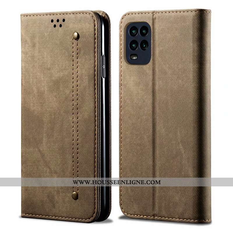Étui Xiaomi Mi 10 Lite Cuir Protection Housse Tout Compris Carte Coque Business Marron