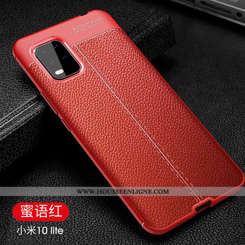 Étui Xiaomi Mi 10 Lite Fluide Doux Protection Refroidissement Business Jeunesse Luxe Bleu