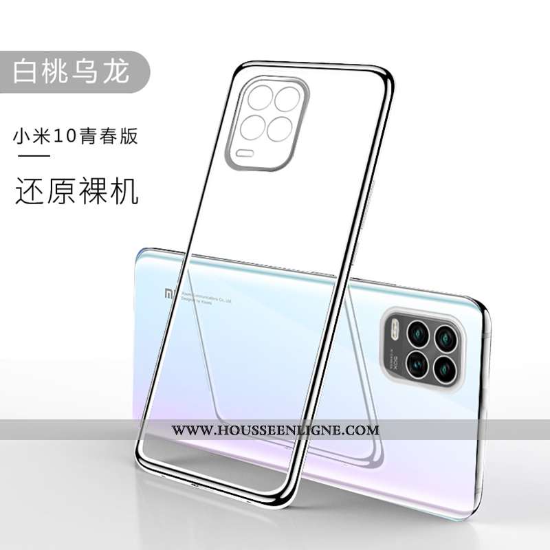 Étui Xiaomi Mi 10 Lite Fluide Doux Silicone Légère Ultra Tout Compris Bleu Créatif