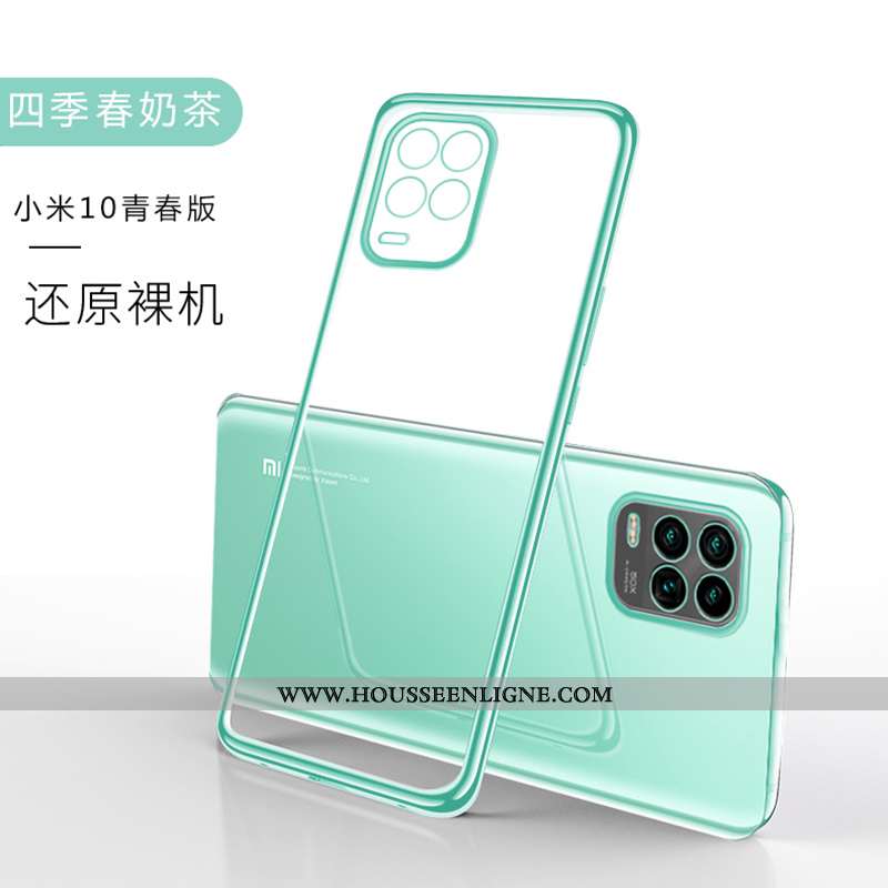 Étui Xiaomi Mi 10 Lite Fluide Doux Silicone Légère Ultra Tout Compris Bleu Créatif