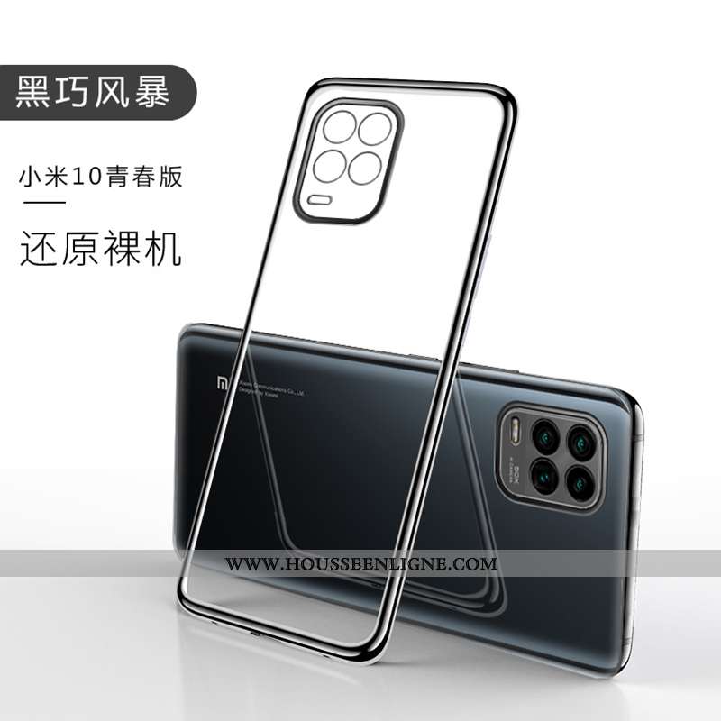 Étui Xiaomi Mi 10 Lite Fluide Doux Silicone Légère Ultra Tout Compris Bleu Créatif