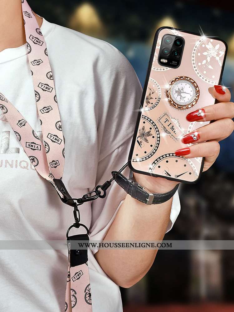 Étui Xiaomi Mi 10 Lite Personnalité Créatif Fluide Doux Silicone Tout Compris Luxe Argent