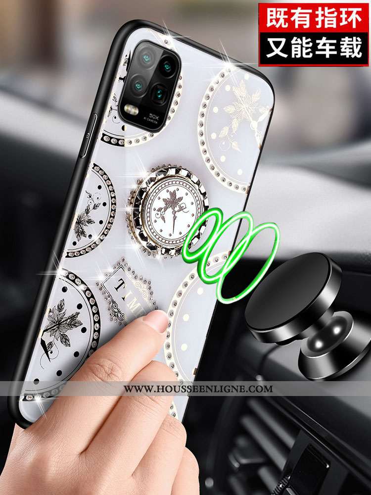 Étui Xiaomi Mi 10 Lite Personnalité Créatif Fluide Doux Silicone Tout Compris Luxe Argent