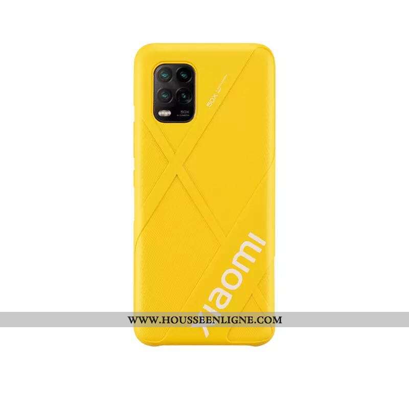 Étui Xiaomi Mi 10 Lite Protection Antidérapant Jeunesse Jaune Authentique Coque Téléphone Portable