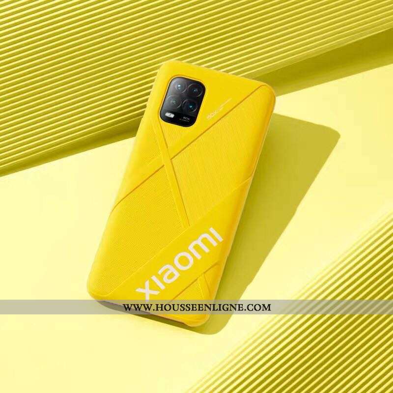 Étui Xiaomi Mi 10 Lite Protection Antidérapant Jeunesse Jaune Authentique Coque Téléphone Portable